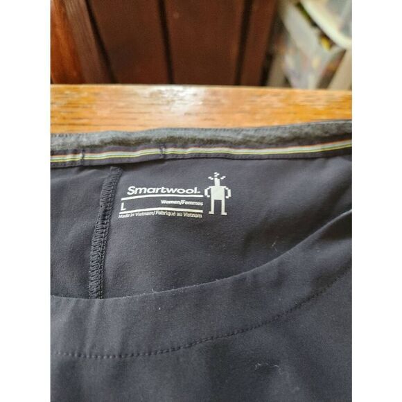Smartwool | Genius Shirt Dress Merino Wool Blend Short Sleeve  Black Gray sz Lar - Picture 3 of 5